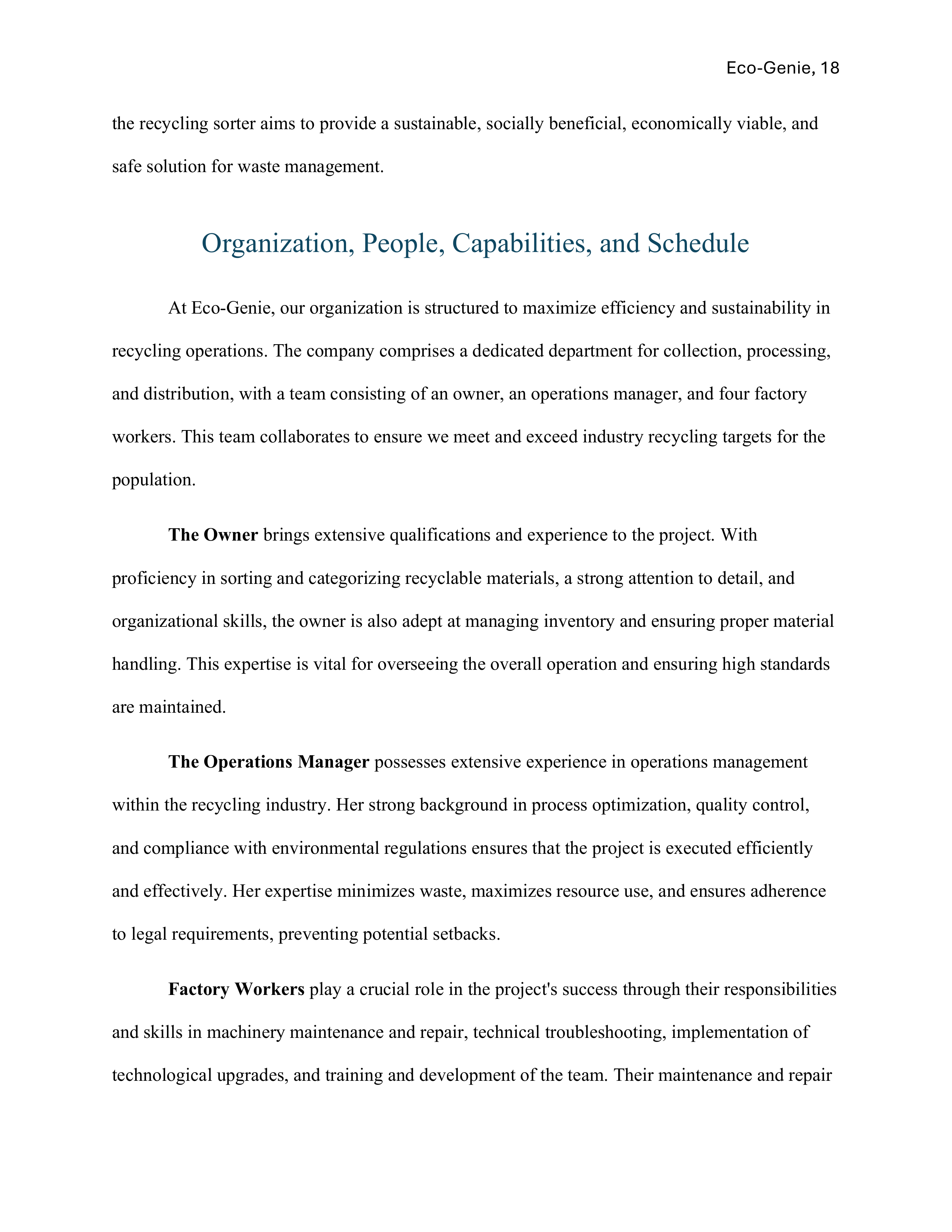 Eco-Genie Proposal page 19