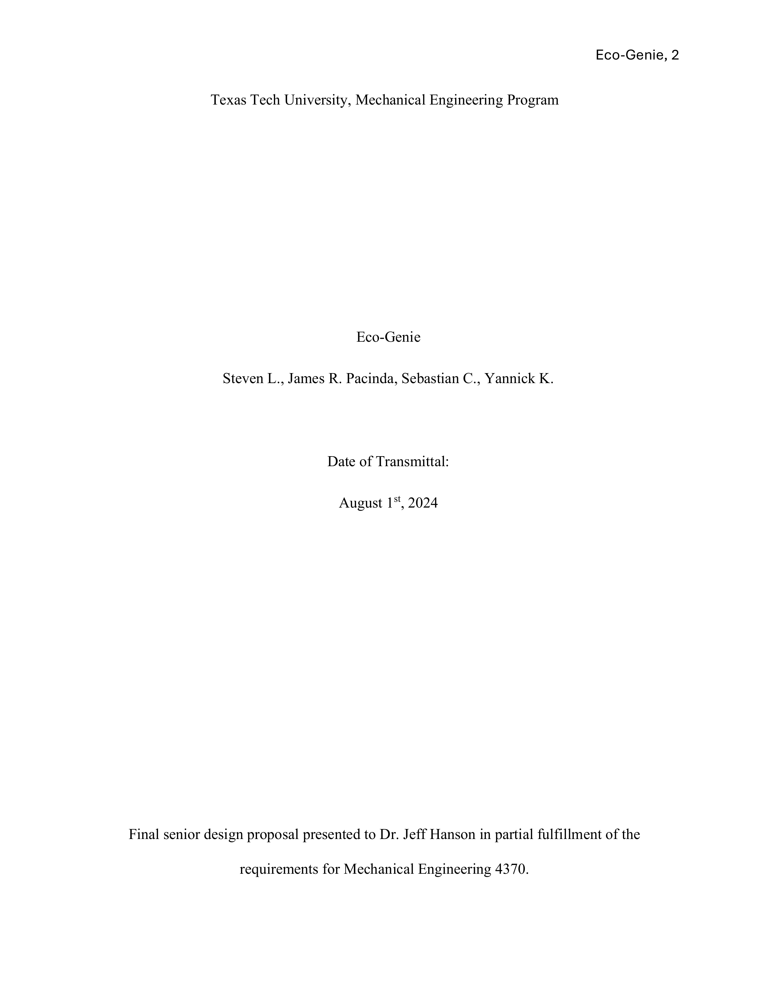 Eco-Genie Proposal page 3