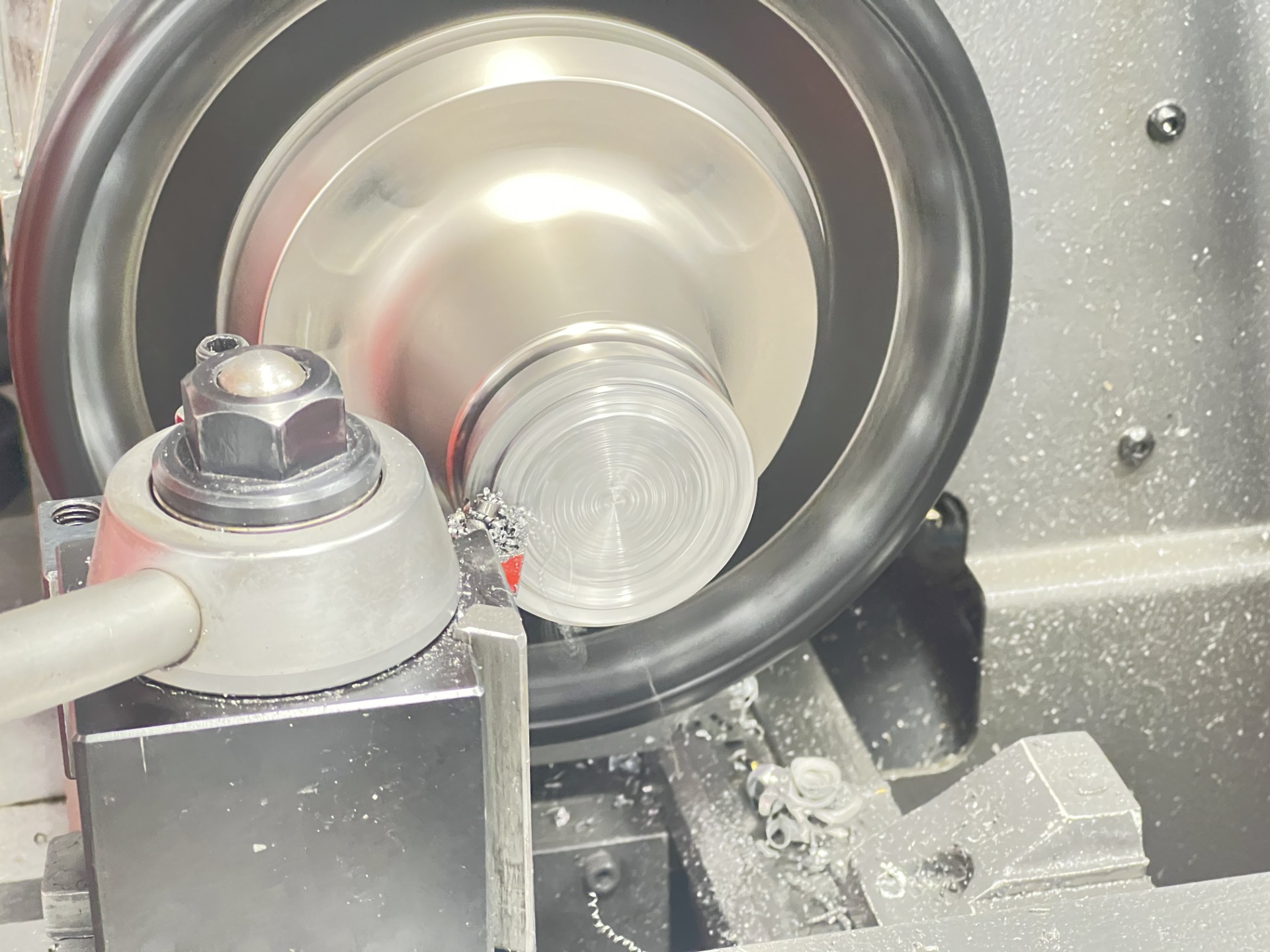 Lathe setup for face cutting